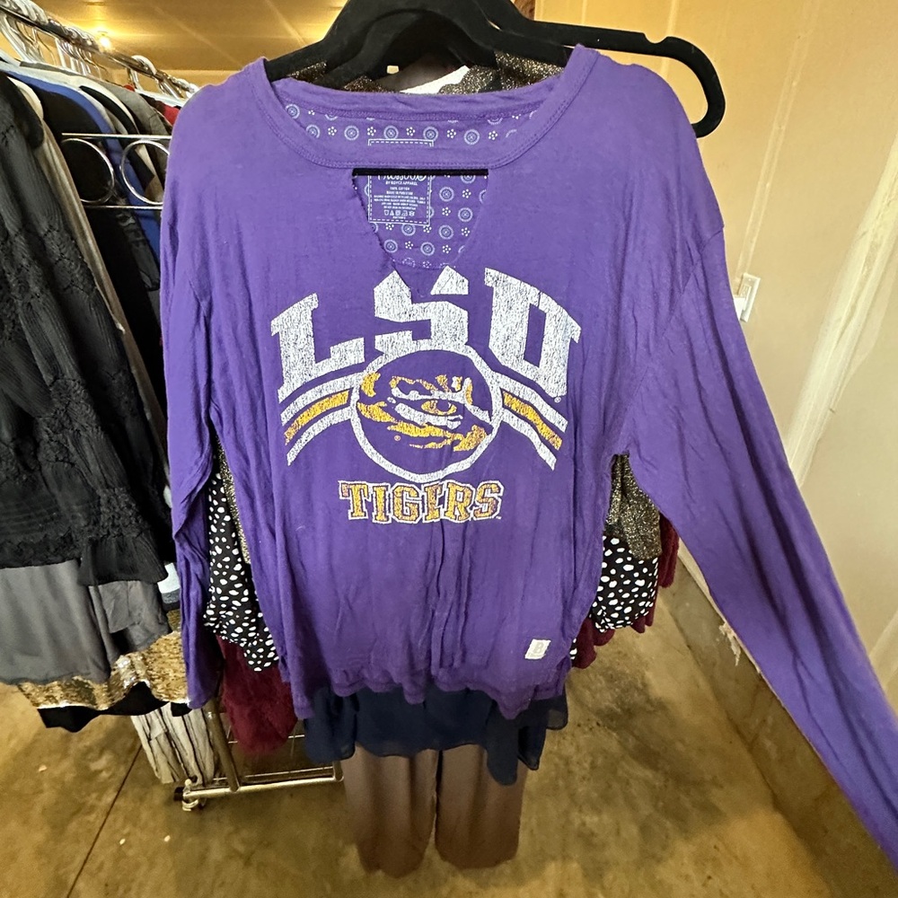 Purple LSU Tigers Long Sleeve Shirt